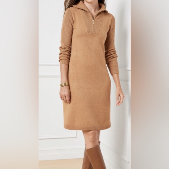 Talbots Tan Knit Dress - Picture 1 of 7